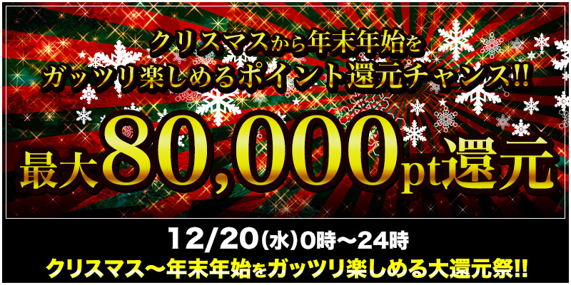 最大80000pt還元